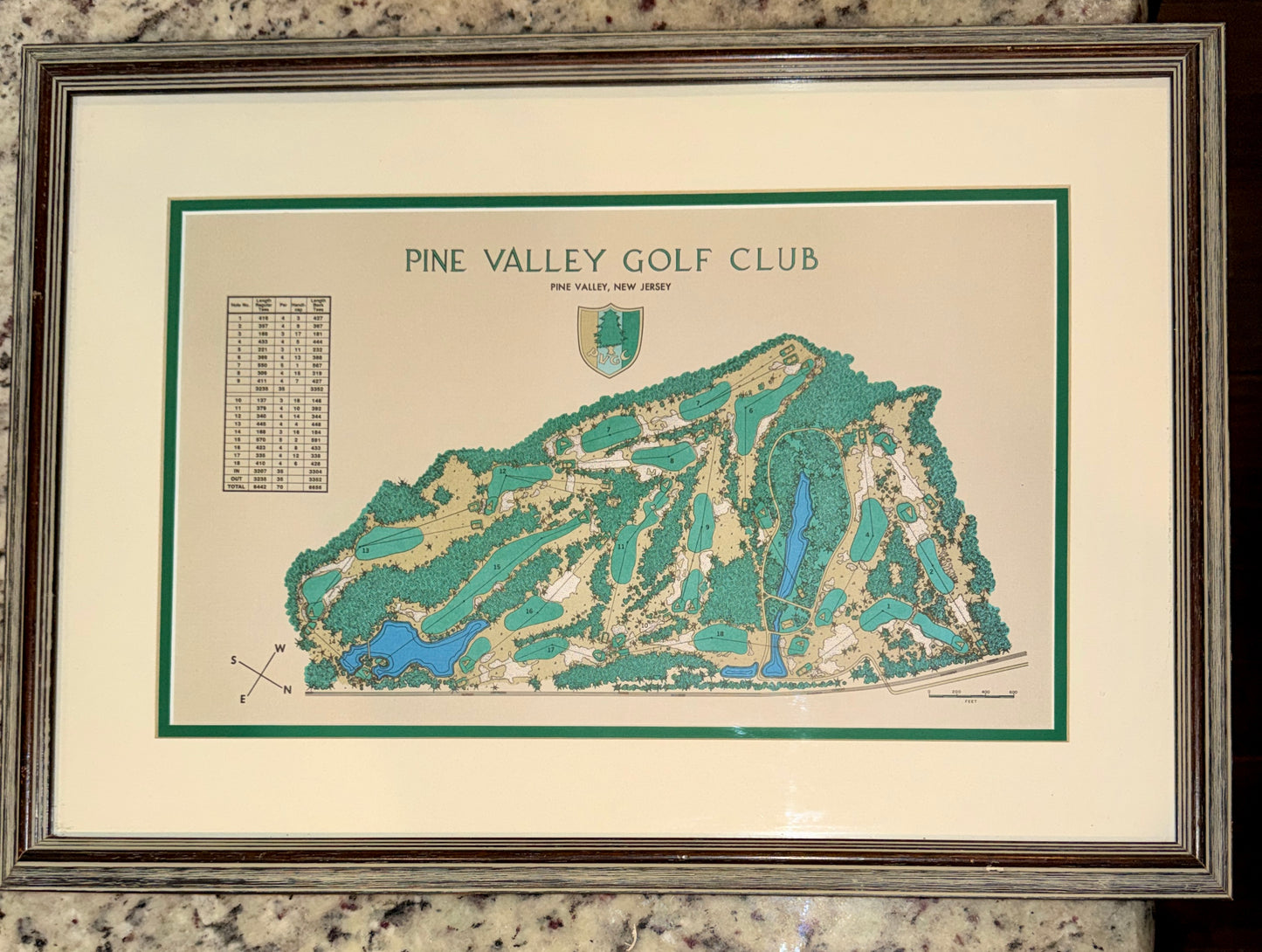 1950s era Pine Valley Course Map